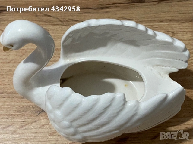 Колекционерска порцеланова фигура лебед Goebel – Германия.1950-1970г., снимка 3 - Антикварни и старинни предмети - 54160148