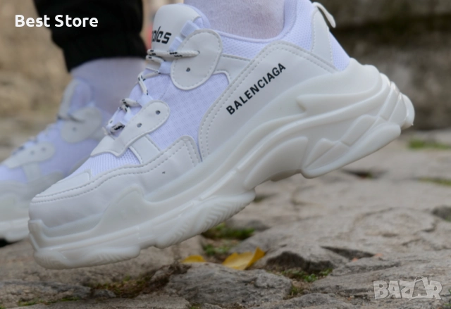 Balenciaga Triple S Бели Дамски Маратонки 36-40 Номер , снимка 3 - Маратонки - 52735986