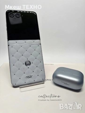 Motorola Razr 60 Swarovski Edition, 8GB, 256GB, Ice Melt и слушалки Motorola Moto Buds Loop Swarovsk, снимка 2 - Motorola - 53802681