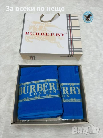 Burberry Луксозни Хавлии - 2бр. в кутия - Налични Различни Цветове Код E426, снимка 3 - Хавлиени кърпи - 50482288