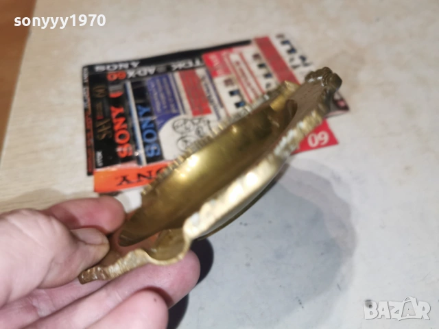 ПЕПЕЛНИК МЕД/МЕСИНГ-ВНОС SWISS 1001262016LCHERY1, снимка 17 - Антикварни и старинни предмети - 53057263