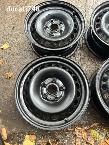 ОЕМ 4бр. железни джанти 15" 5х112 - VW, Audi, Seat, Skoda, снимка 2 - Гуми и джанти - 51986956