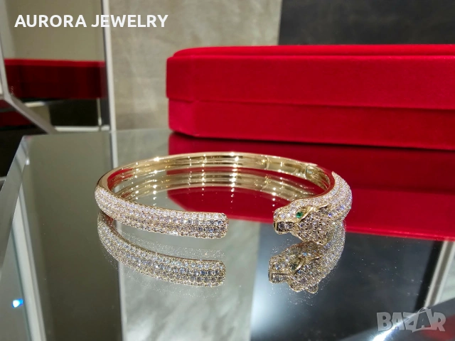 CARTIER Panthere de Cartier Rose Gold Diamonds Дамска Гривна