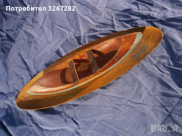 Лодка,Макет,Индианска,Кану,Пирога,Ретро, снимка 11 - Антикварни и старинни предмети - 53026065