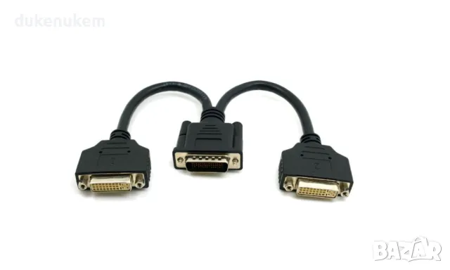 НОВ! DMS-59 Male към Dual DVI 24+5 Female кабел сплитер, снимка 8 - Кабели и адаптери - 47197929