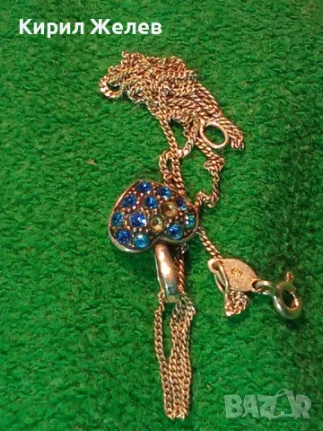 ФИНО МАРКОВО СРЕБЪРНО КОЛИЕ СРЕБРО 925 с ЕМАЙЛИРАНА СРЕБЪРНА ВИСУЛКА СЪРЧИЦЕ със СИНИ ЦИРКОНИ 38802, снимка 13 - Колиета, медальони, синджири - 49704287