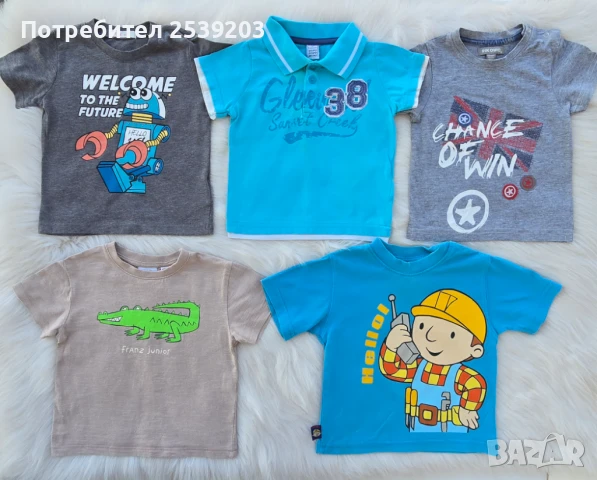 Детски тениски Zara FOX и други 9-12 месеца, снимка 3 - Бебешки блузки - 51057050