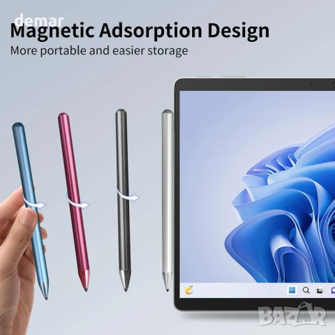 Стилус за Microsoft Surface Pro 11/10/9/8/7/6/5/4/3/X Surface Go/Laptop/Book/Studio/Duo/HP/ASUS, снимка 8 - Друга електроника - 50794250