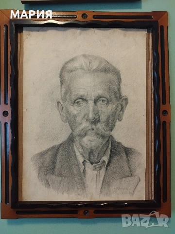 Оригинална рисунка на Васил Захариев – голям формат, подписана, снимка 3 - Антикварни и старинни предмети - 53569555