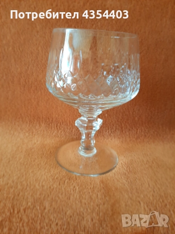 Винтидж български кристални чаши – 2 броя, снимка 2 - Чаши - 52418401