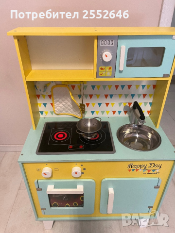 Детска кухня- дървена, снимка 2 - Играчки за стая - 45035872