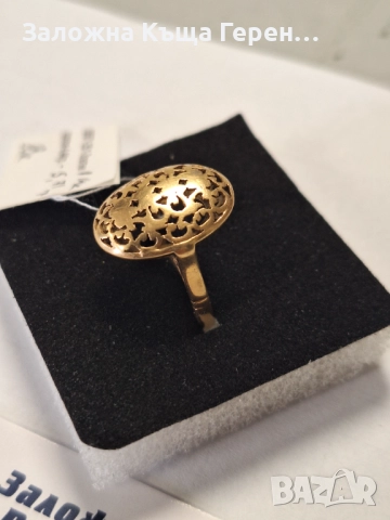 Златен пръстен 18 карата 4,44гр., снимка 3 - Пръстени - 51717439