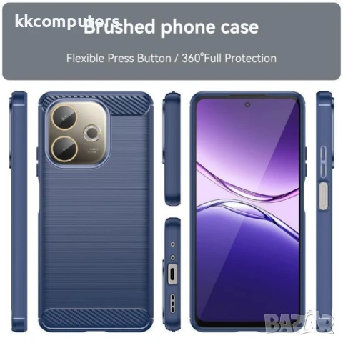 OPPO A5 Pro 5G Карбонов TPU Калъф и Скрийн Протектор - 3 цвята, снимка 3 - Калъфи, кейсове - 50573852