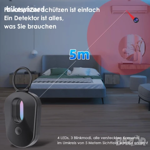 Детектор за насекоми - Скрити камери инфрачервен скенер 720H НОВ, снимка 4 - Друга електроника - 50765525