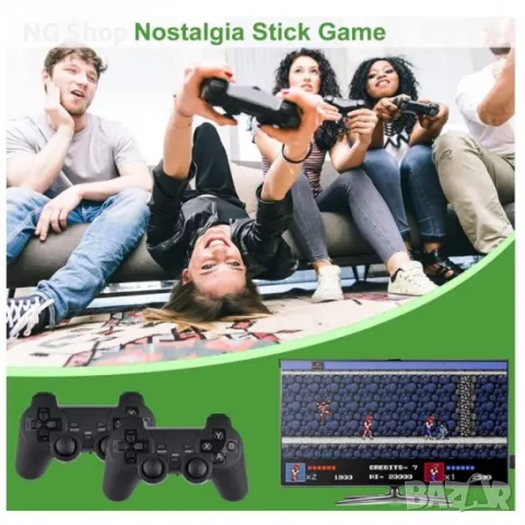 Безжичен контролер M8 Gamepad Retro Game Stick - 2.4G. Вградена в 10000+ игри 4K HDMI изход, 32GB, снимка 3 - Други игри и конзоли - 47968205