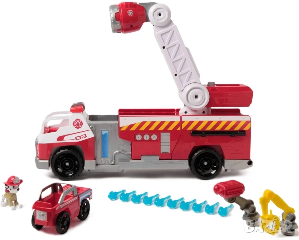 Намалена цена! Игрален комплект Spin Master Paw Patrol - Пожарната на Маршал с бързо презареждане, снимка 4 - Коли, камиони, мотори, писти - 52813098