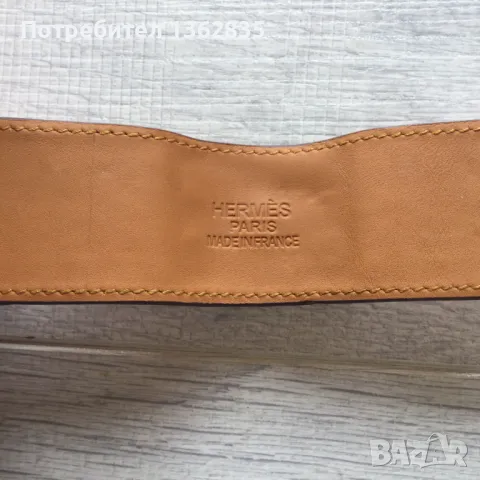 НОВА оранжева гривна от естествена кожа HERMES Paris Collier de Chien, снимка 14 - Гривни - 47129137