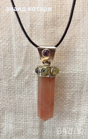 Индийски медальони с естествени камъни-7 чакри и други, снимка 3 - Колиета, медальони, синджири - 53157874