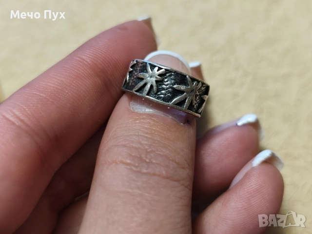 Сребърен пръстен (296), снимка 2 - Пръстени - 52298489