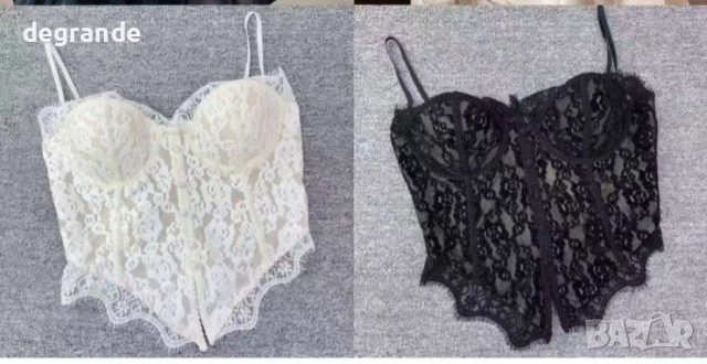 Уникално Бюстие в Бяло и Черно , снимка 3 - Корсети, бюстиета, топове - 52868159