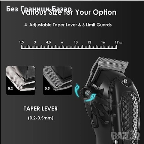 Нова Безжична машинка Kemei 6500RPM за коса и брада с пълен комплект мъж, снимка 2 - Машинки за подстригване - 52407501