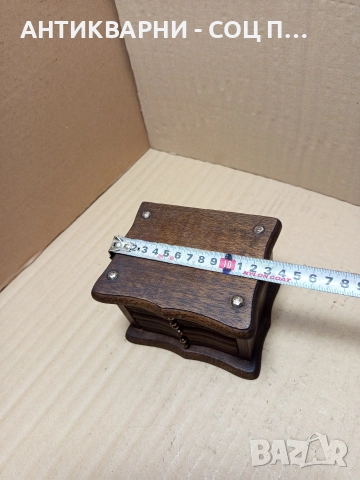 Комплект Стара Дървена Кутия С Подложки За Чаши. , снимка 15 - Антикварни и старинни предмети - 52697778