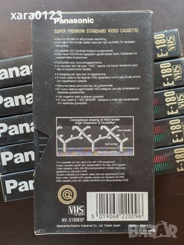 Видеокасети PANASONIC VHS SP E-180, снимка 2 - Плейъри, домашно кино, прожектори - 46409517