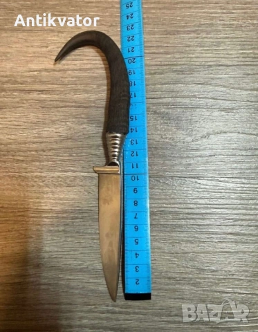 Ловен нож с кания, снимка 2 - Ножове - 54239613