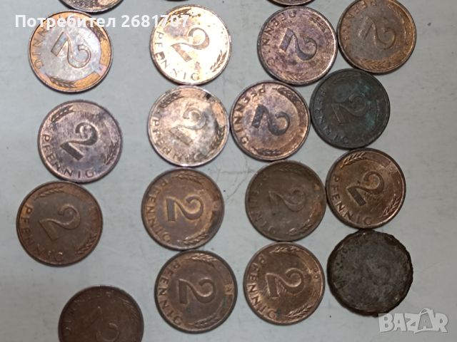 Монети 2 пфениг ФРГ , снимка 1 - Нумизматика и бонистика - 45902673