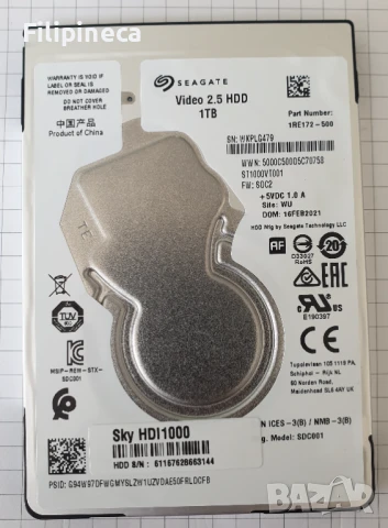 Seagate video 2.5 hdd 1tb hard disk , хард диск