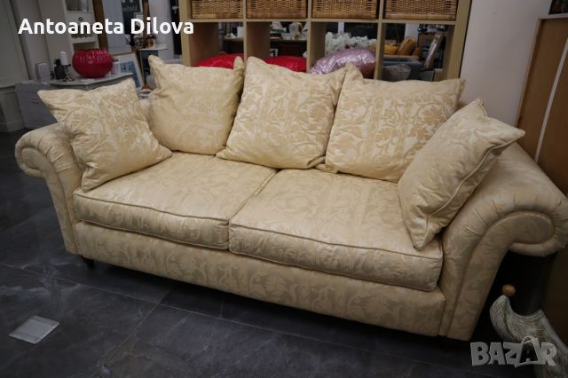 Триместен диван Riviera Maison - сатен, снимка 2 - Дивани и мека мебел - 45570622