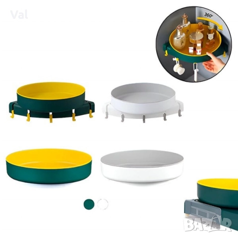 Въртяща се ъглова поставка за баня или кухня, снимка 7 - Други стоки за дома - 52935509