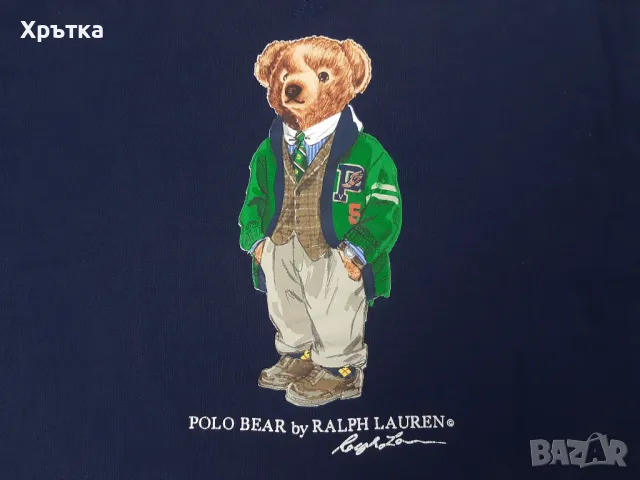 Polo Ralph Lauren Bear - Оригинална мъжка блуза размер S, снимка 6 - Блузи - 48555515