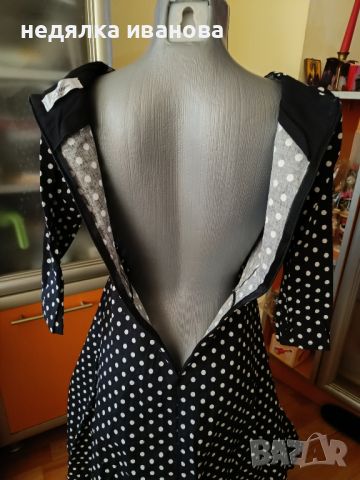 Дамска рокля на точки , снимка 3 - Рокли - 45454811