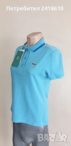 Lacoste Slim Fit Pique Cotton Womens Size 40 - M НОВО! ОРИГИНАЛ! Дамска Тениска!, снимка 15 - Тениски - 53759272
