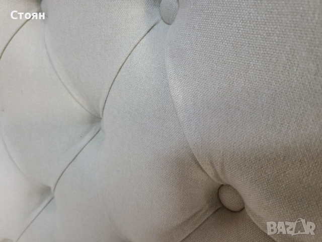 Два броя светло кремави фотьойли от плат, снимка 8 - Дивани и мека мебел - 53802846