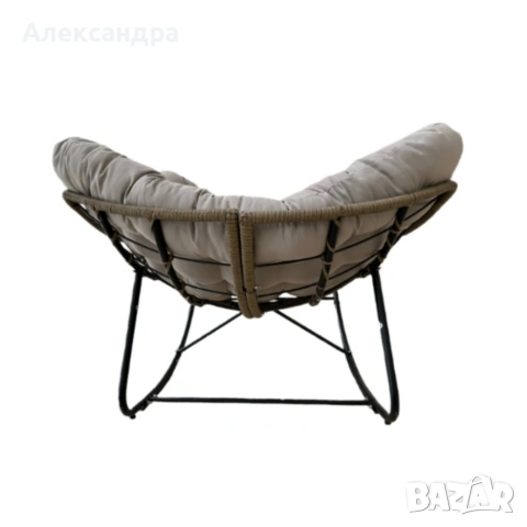 Люлеещ се стол Svinga - здрава стоманена рамка и мека възглавница, снимка 7 - Други - 53837437