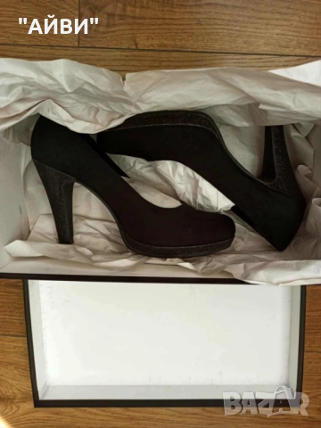 Дамски маркови велурени обувки, снимка 4 - Дамски обувки на ток - 53404918