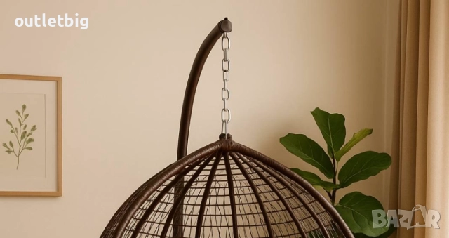 Люлка градинска висяща люлка тип гнездо,яйце–Промоция!, снимка 4 - Градински мебели, декорация  - 52232231