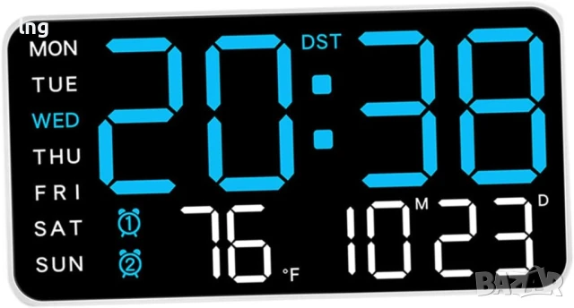 Електронен часовник – Мултифункционален дигитален, снимка 8 - Стенни часовници - 50973220