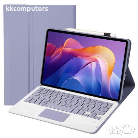 A0N15-A Кожен Калъф с Клавиатура и Тъчпад за Xiaomi Redmi Pad 2 Отделяема, Стойка, Холдер за Стилус,