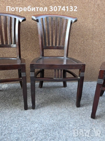Масивни трапезни столове от тиково дърво, снимка 4 - Столове - 53566469