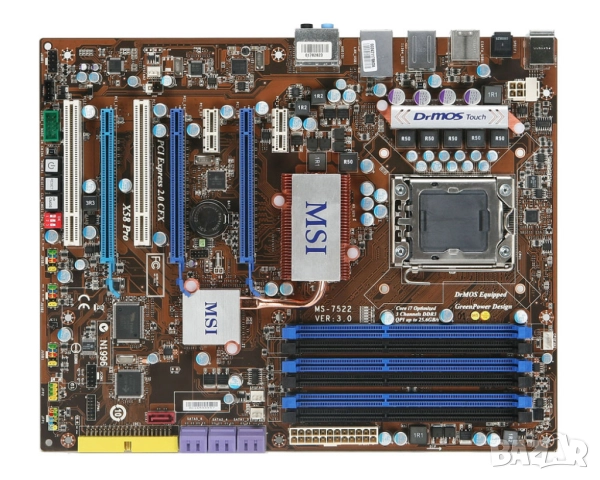 Дъно MSI X58 Pro / Intel Core i7-950 3.06GHz LGA1366 / 22gb DDR3 / GTX760 2g D5