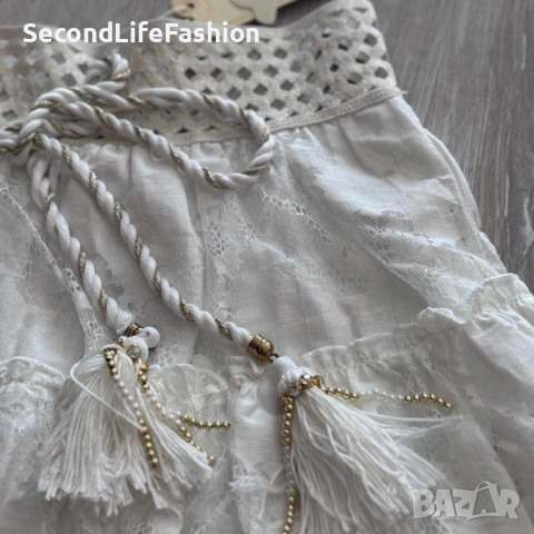 Azara Paris дамска бяла пола къса нова с етикет , снимка 2 - Поли - 54173568