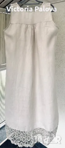 Красива ленена рокля свободна кройка 100% лен, снимка 10 - Рокли - 50378413