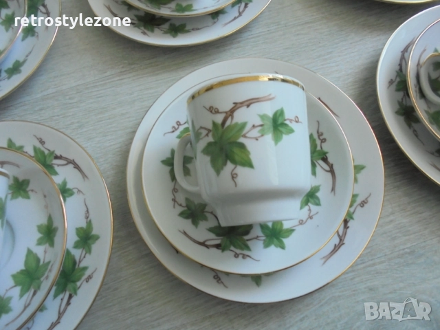 № 8340  Германски порцеланов сервиз SCHERZER Bavaria – винтидж комплект за кафе / чай  , снимка 2 - Други ценни предмети - 52256901