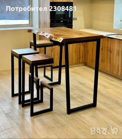 бар столове от масив и желязо , снимка 15 - Столове - 53535024