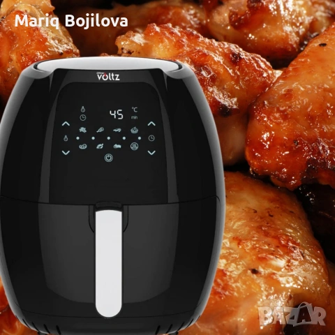 Промоция - Фритюрник AirFryer Voltz OV51980F 1800W, 7.7L, 2 ГОДИНИ ГАРАНЦИЯ