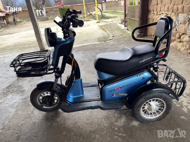 Двуместна електрическа триколка Maxx motors Pudingg, снимка 2 - Велосипеди - 53519272