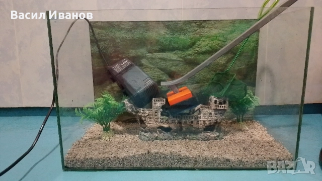 Аквариум за рибки с аксесоари , снимка 3 - Аквариуми - 52352111